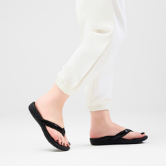 Bella Black Comfort Slippers For Women