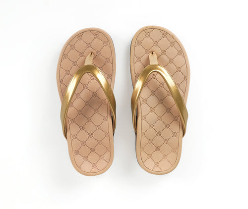 Alice - Gold Slipper For Women