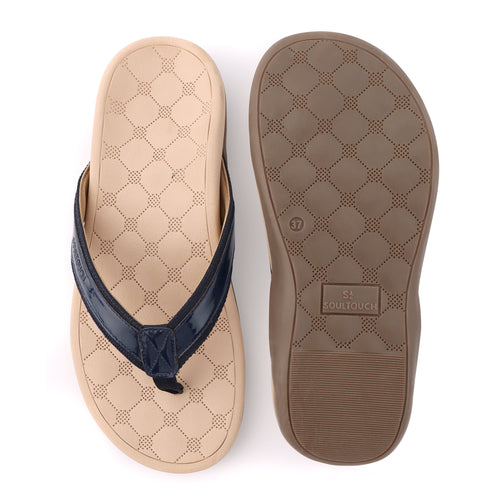 Bella - Navy Comfort Slippers