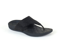 Iris - Black Thong Slippers