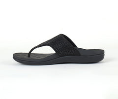 Iris - Black Thong Slippers