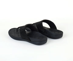 Iris - Black Thong Slippers