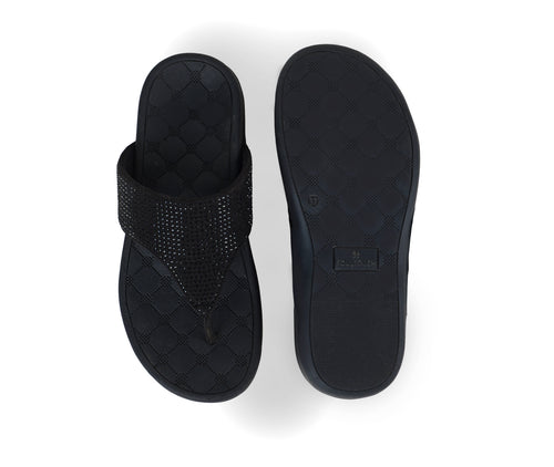 Iris - Black Thong Slippers