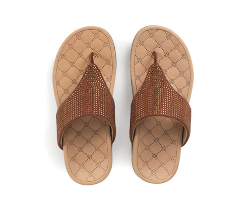 Iris - Gold Thong Slippers