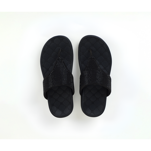 Iris - Black Thong Slippers